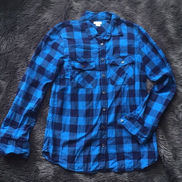 J Crew Factory flannel button up shirt - Picture 2 of 4